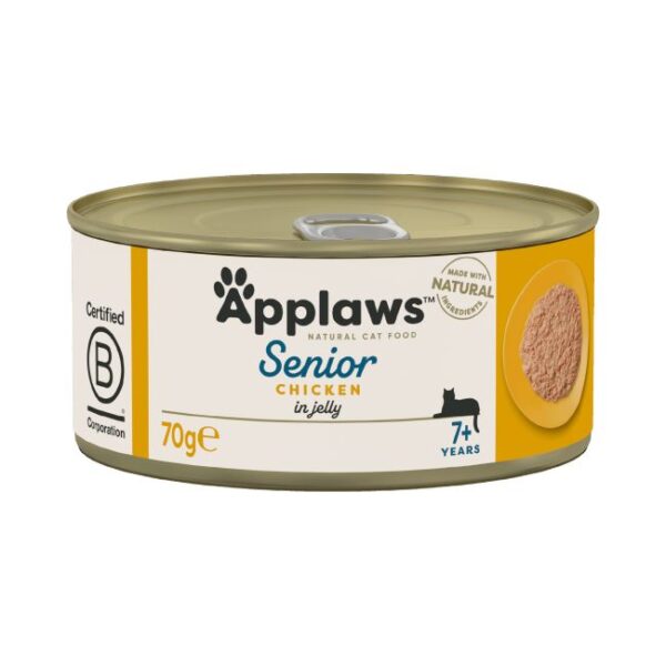 APPLAWS Cat Senior Chicken konservai su vištiena 70gx6