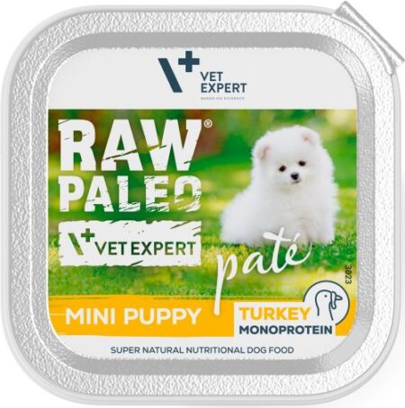 Raw Paleo Mini Puppy Turkey Pate paštetas šuniukams su kalakutiena 150g
