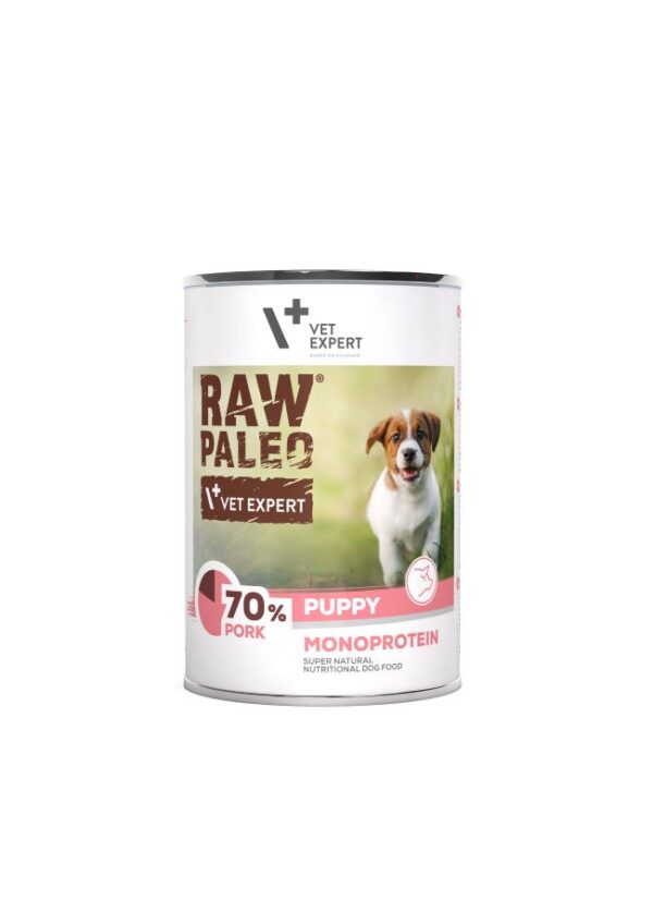 Raw Paleo Puppy Pork konservai šuniukams su kiauliena 400g