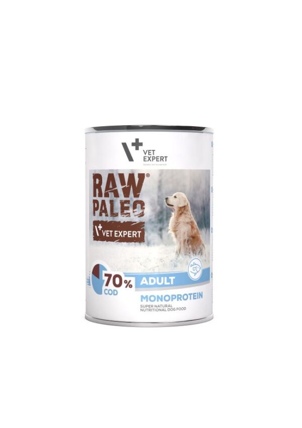 Raw Paleo Puppy Cod konservai šuniukams su menke 400g