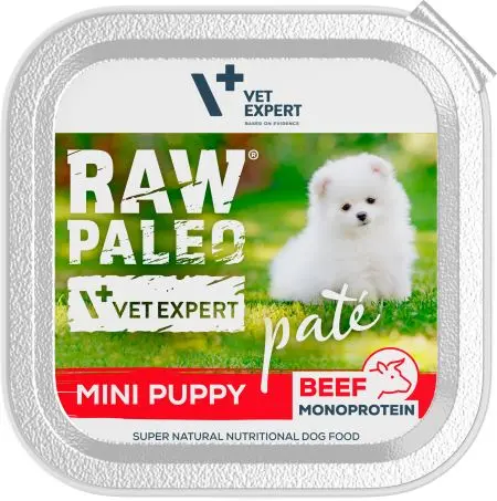 Raw Paleo Mini Puppy Beef paštetas šuniukams su jautiena 150g