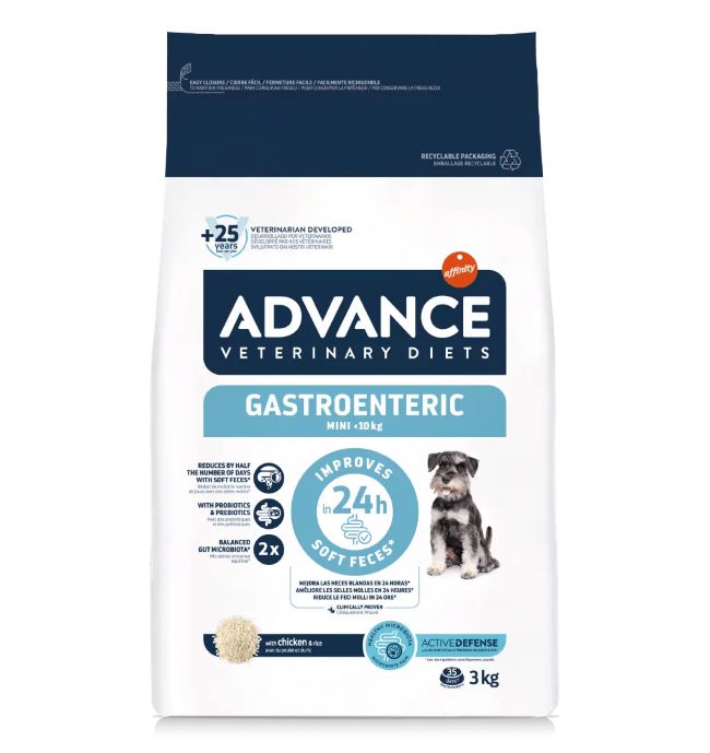 ADVANCE GASTROENTERIC MINI dietinis pašaras virškinimo sutrikimų turintiems mažų veislių šunims 1,5kg