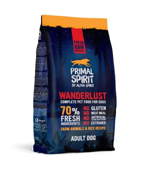 PRIMAL SPIRIT Wanderlust Adult Dog drėgnas pašaras šunims 12kg