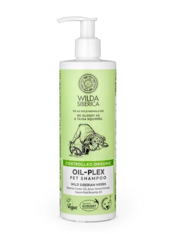 Wilda Siberica Oil-plex šampūnas šunims ir katėms sausam kailiui, suteikiantis blizgesį 400 ml