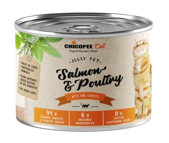 Chicopee Cat konservai su lašiša ir paukštiena 195g