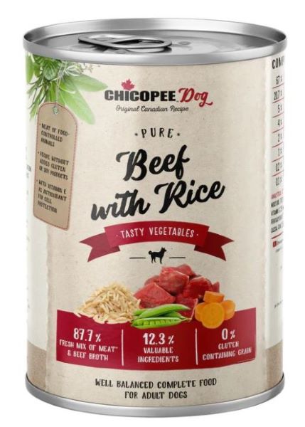 Chicopee Dog konservai su jautiena ir ryžiais 400g