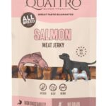 QUATTRO Meat Jerky skanėstai šunims su paukštiena ir lašiša 130g