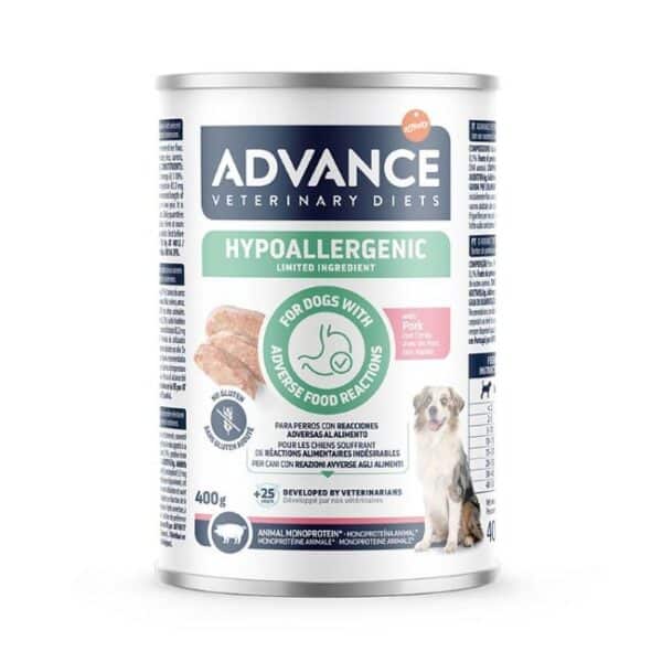 Advance Wet Hypoallergenic Dog konservai alergiškiems šunims su kiauliena 400g