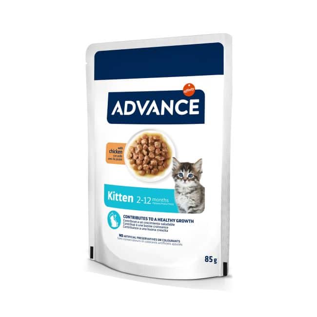 Advance Wet Kitten Chicken jauniems kačiukams su vištiena 85g x 12 Advance Wet Kitten Chicken jauniems kačiukams su vištiena 85g x 12