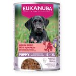 Eukanuba Life Care konservai jauniems šunims su vištiena ir jautiena 400g