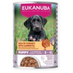 Eukanuba Life Care konservai jauniems šunims su vištiena ir kalakutiena 400g