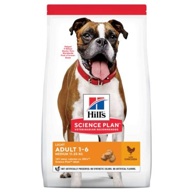 Hill’s SP Canine Adult Light Chicken vidutinių veislių šunims su vištiena 14kg