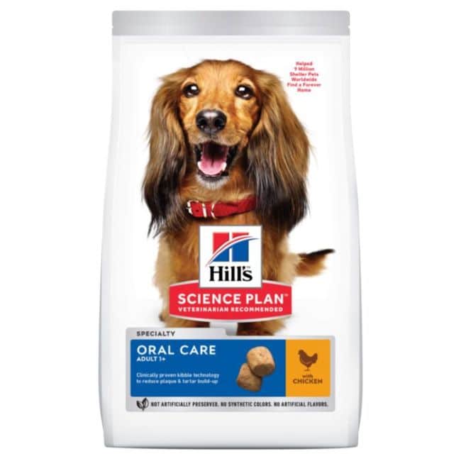 Hill’s SP Canine Adult Oral Care Chicken suaugusiems šunims su vištiena 2kg/12kg