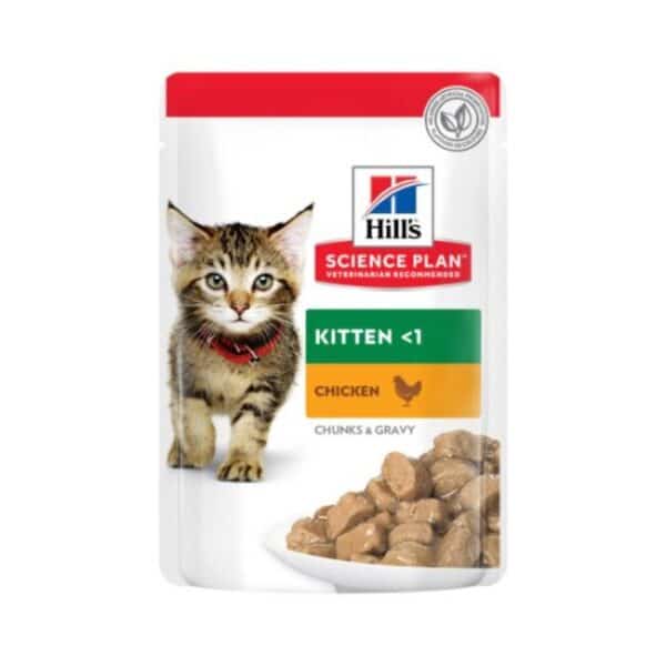 Hill’s SP Feline Kitten Chicken Pouch kačiukams su vištiena 12x85g