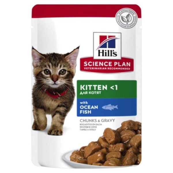 Hill’s SP Feline Kitten Ocean Fish Pouch kačiukams su žuvimi 12x85g