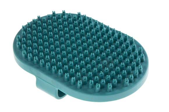 Gimdog Oval Brush ovalios guminės šukos ant delno