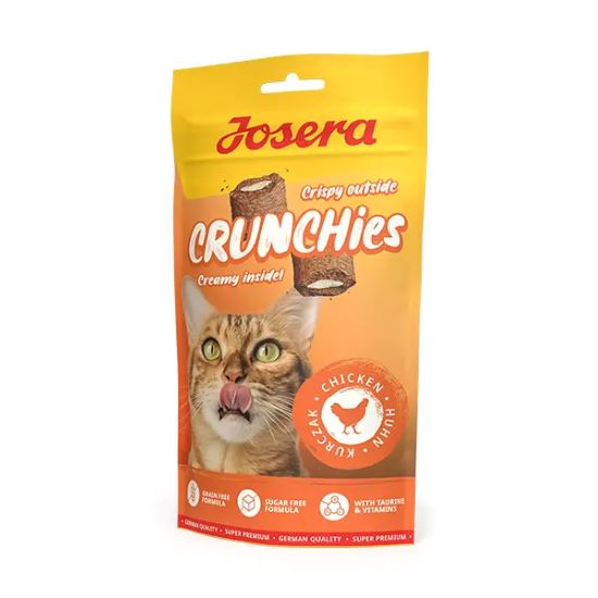 Josera Crunchies Chicken traškūs skanėstai katėms su vištiena 60g
