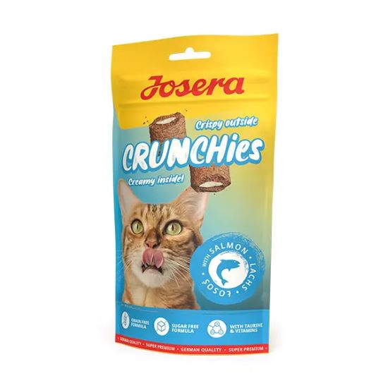 Josera Crunchies Salmon traškūs skanėstai katėms su lašiša 60g