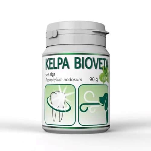 Bioveta Kelpa papildas katėms ir šunims dantų priežiūrai 90g Bioveta Kelpa papildas katėms ir šunims dantų priežiūrai 90g