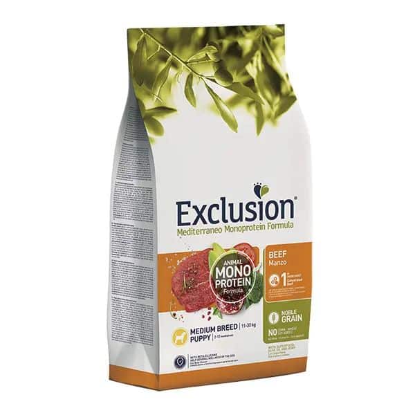 Exclusion Mediterraneo sausas maistas vidutinių veislių šuniukams su jautiena Exclusion Mediterraneo sausas maistas vidutinių veislių šuniukams su jautiena