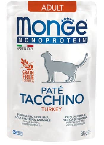 Monge Monoprotein konservas suaugusioms katėms su kalakutiena 85g Monge Monoprotein konservas suaugusioms katėms su kalakutiena 85g - Image 1