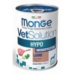 Monge VetSolution Dog Wet Hypo Mono Lamb konservai alergiškiems šunims su ėriena 400g