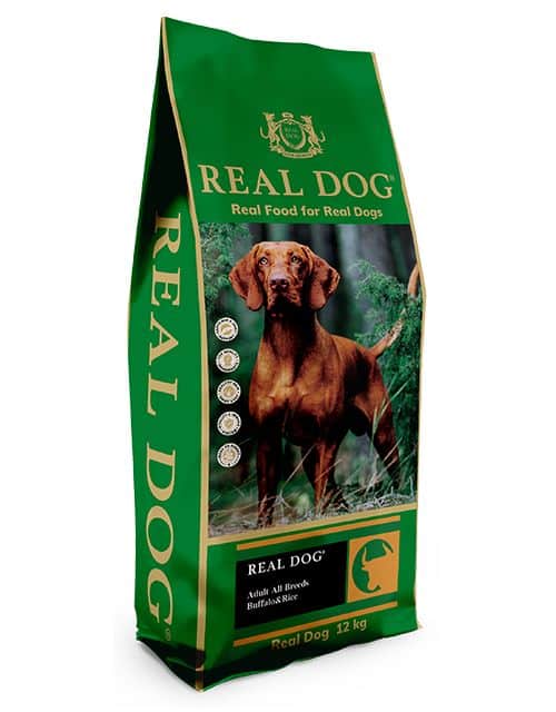 Real Dog SP Adult All Breeds Buffalo & Rice suaugusiems šunims su buivoliena 12kg
