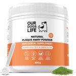 OURDOGSLIFE Natural Plaque Away Powder natūralūs dantų apnašų šalinimo milteliai šunims
