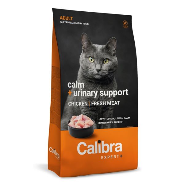 Calibra Cat EXPERT+ Adult Calm & Urinary sausas pašaras katėms šlapimo takų funkcijai Calibra Cat EXPERT+ Adult Calm & Urinary sausas pašaras katėms šlapimo takų funkcijai