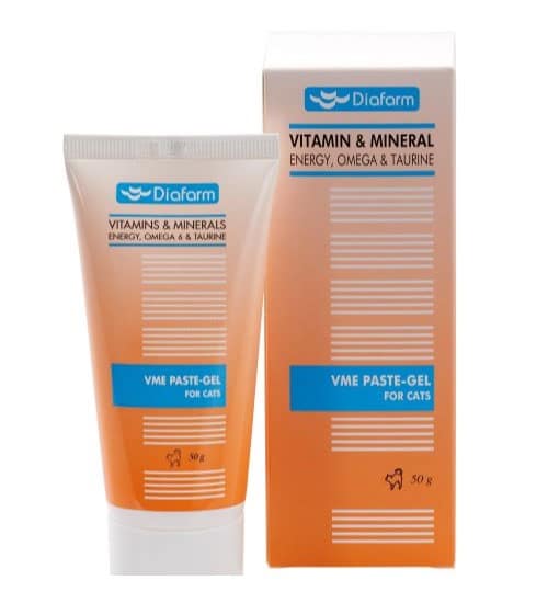 Diafarm Energy Gel vitamininė pasta su Omega 6 ir Taurinu katėms 50g Diafarm Energy Gel vitamininė pasta su Omega 6 ir Taurinu katėms 50g