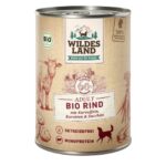 Wildes Land Bio Beef begrūdis konservas suaugusiems šunims su ekologiška jautiena 400g