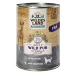 Wildes Land Fierce & Safflower oil begrūdis konservas suaugusiems šunims su žvėriena 400g