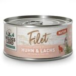 Wildes Land Filet konservai katėms su vištiena, lašiša ir moliūgais 80g