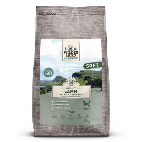Wildes Land Soft Lamb & Rice sausas begrūdis maistas suaugusiems šunims su ėriena ir ryžiais 5kg