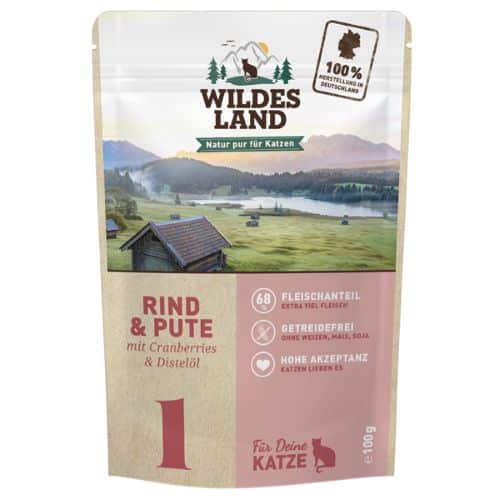 Wildes Land Beef & Turkey konservas suaugusioms katėms su jautiena ir kalakutiena 100g