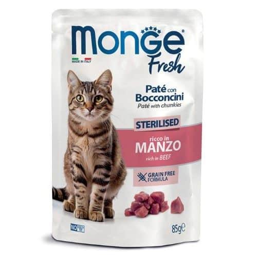 Monge Fresh konservas sterilizuotoms katėms su jautiena 85g AUTO-DRAFT