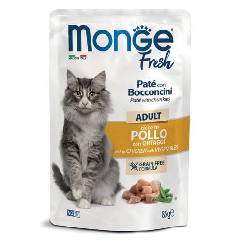 Monge Fresh konservas suaugusioms katėms su vištiena ir daržovėmis 85g AUTO-DRAFT